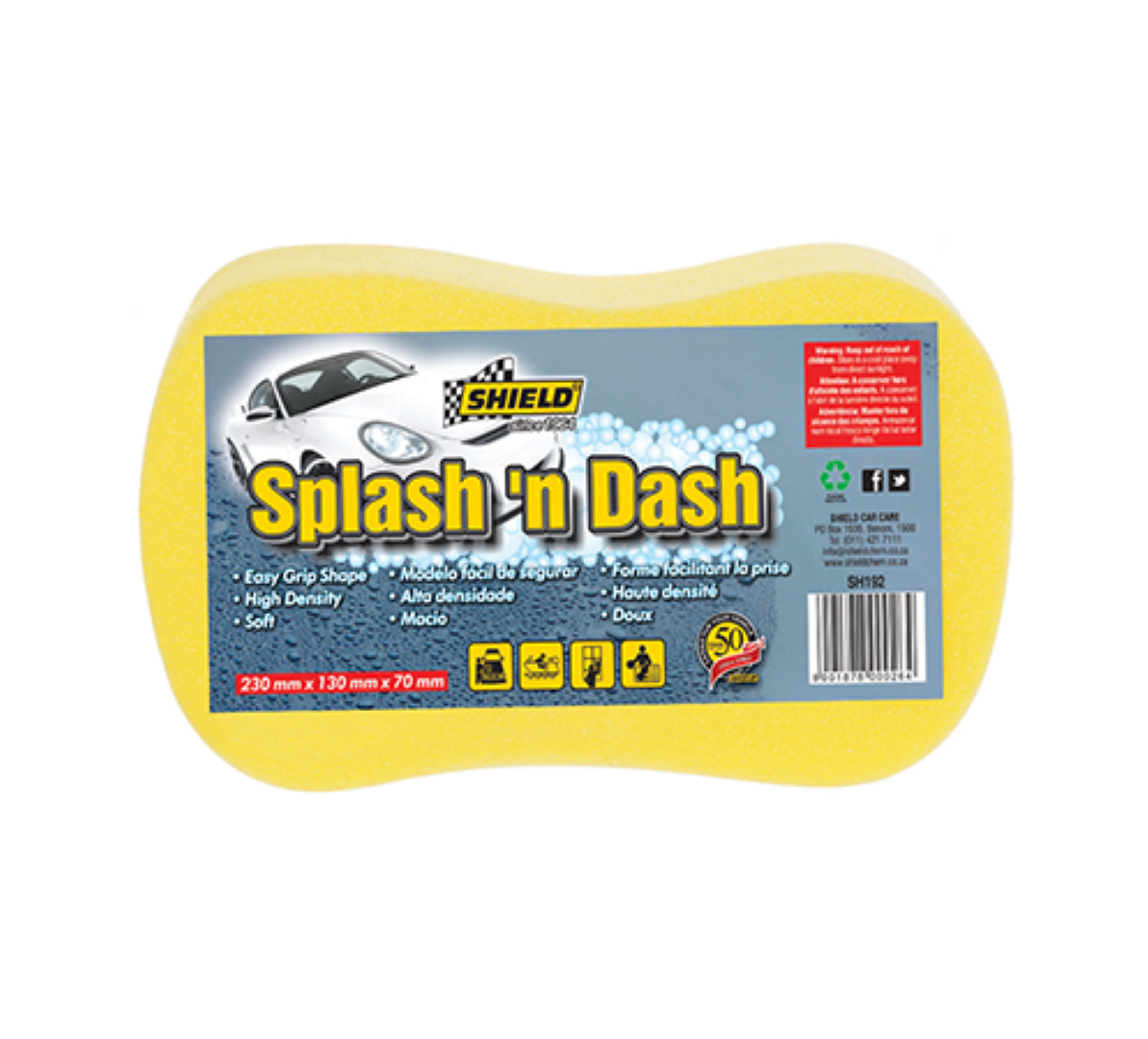 SHIELD SPLASH N DASH SPONGE STD